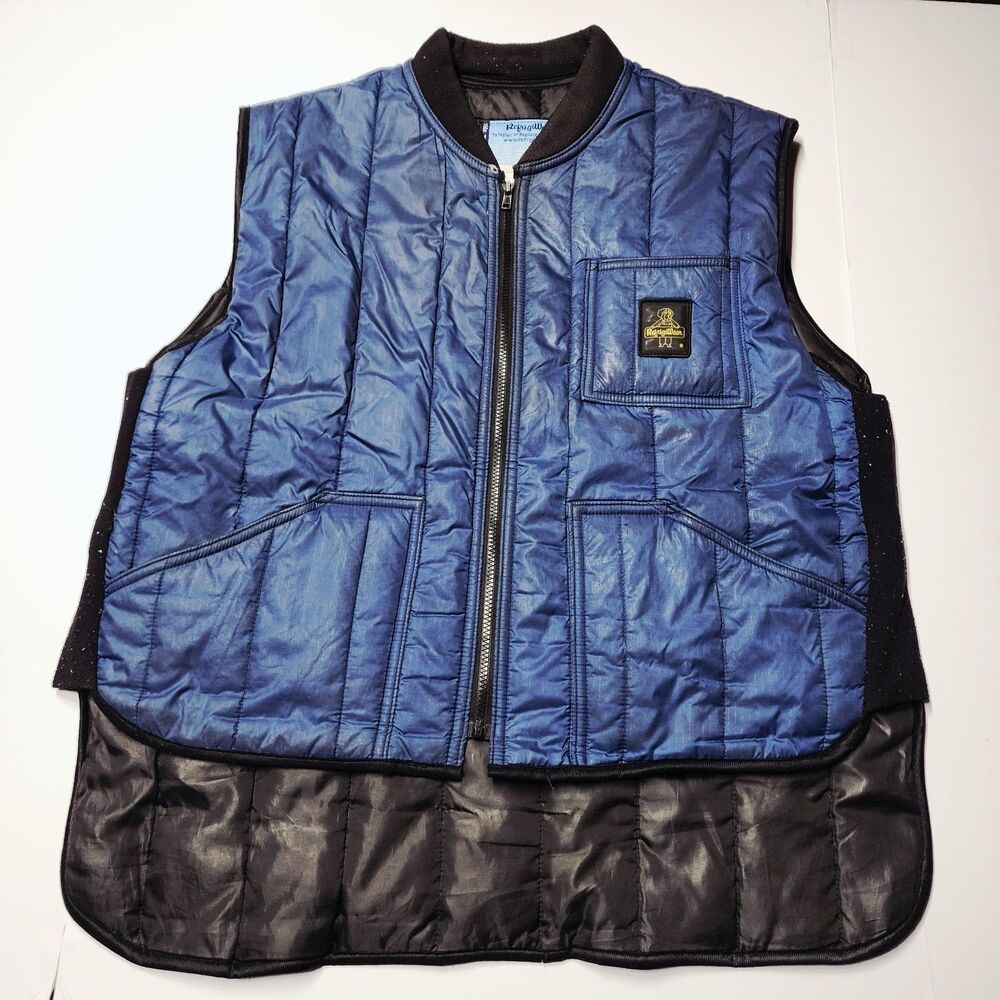 RefrigiWear Insulated Vest Men’s XL Quilted Thermal Full Zip Workwear 0599R